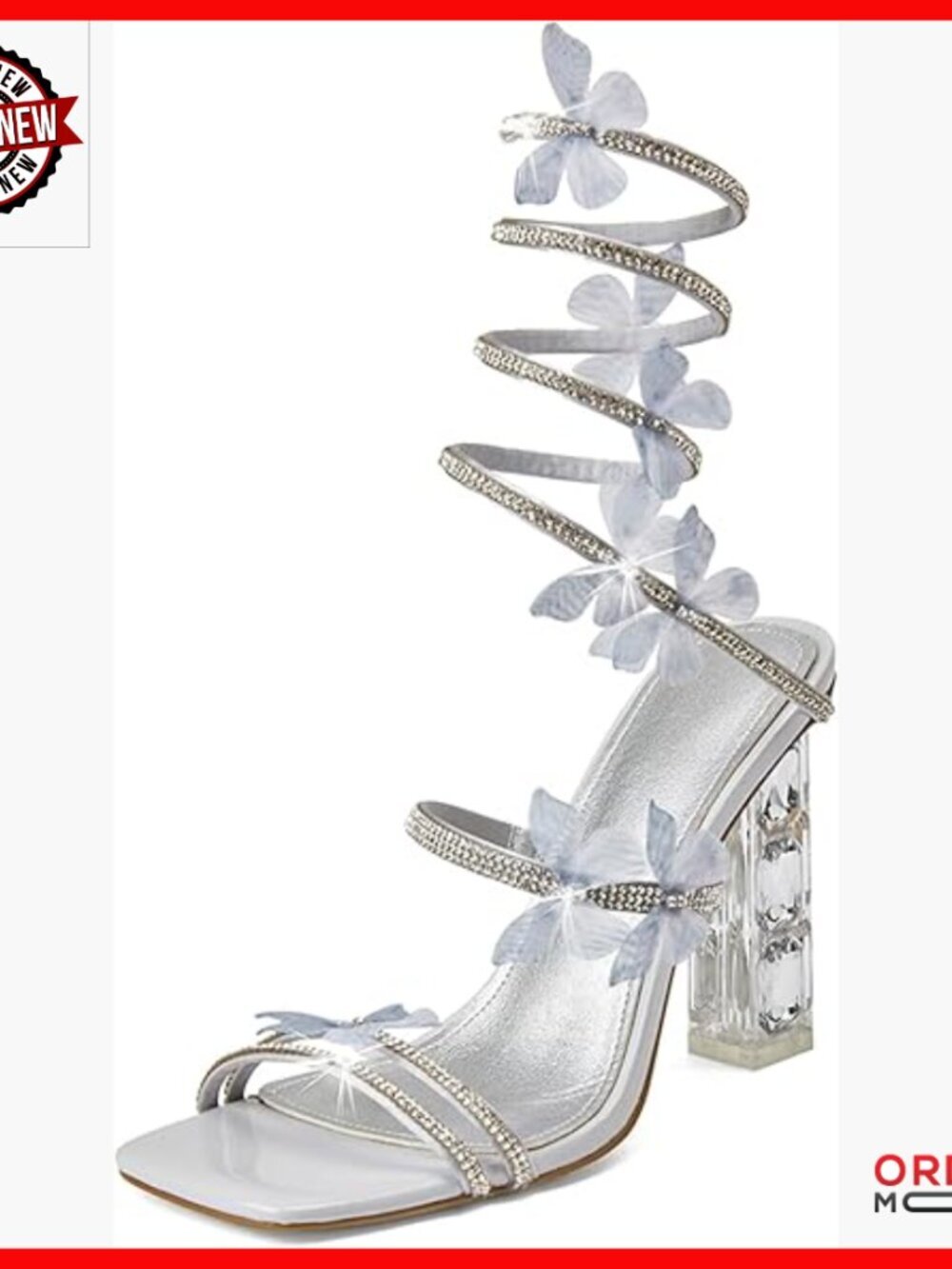 Square Toe Chunky Heel Sandals Lace Up Rhinestone Strappy Dress Party Wedding